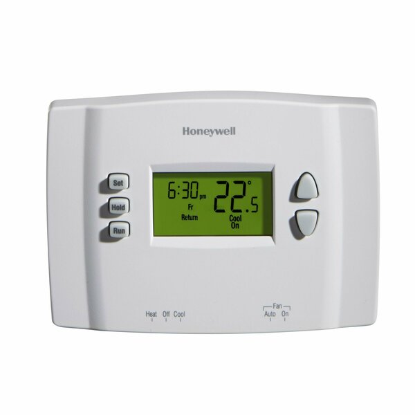 American Imaginations Rectangle White Digital Thermostat Plastic AI-37322